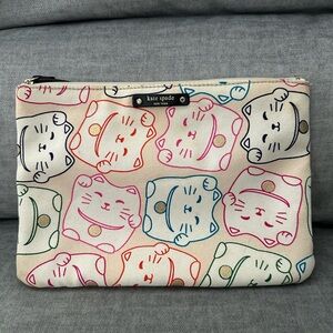 Kate Spade Lucky Cat Zippered Pouch